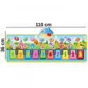 Woopie WOOPIE Mata Muzyczna XXL Dinusie 2w1 Pianinko 8 Melodii 110cm