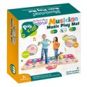 Woopie WOOPIE Mata Muzyczna XXL Dinusie 2w1 Pianinko 8 Melodii 110cm