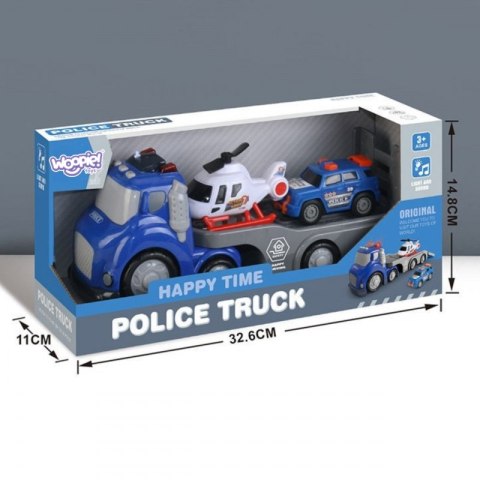 Woopie WOOPIE Niebieska Laweta Policyjna City Truck Efekty Dźwiękowe i Świetlne Woopie WOOPIE Niebieska Laweta Policyjna City Truck Efekty Dźwiękowe i Świetlne