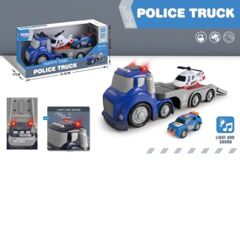 Woopie WOOPIE Niebieska Laweta Policyjna City Truck Efekty Dźwiękowe i Świetlne Woopie WOOPIE Niebieska Laweta Policyjna City Truck Efekty Dźwiękowe i Świetlne