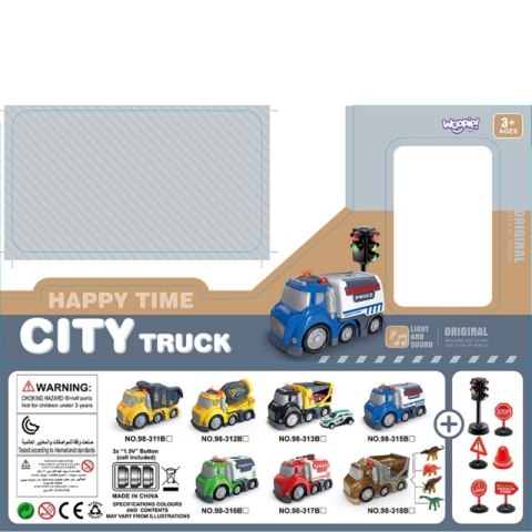 Woopie WOOPIE Śmieciarka CITY TRUCK Efekty Dźwiękowe i Świetlne Woopie WOOPIE Śmieciarka CITY TRUCK Efekty Dźwiękowe i Świetlne