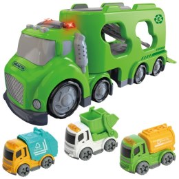 Woopie WOOPIE Zielona Laweta City Truck Efekty Dźwiękowe i Świetlne