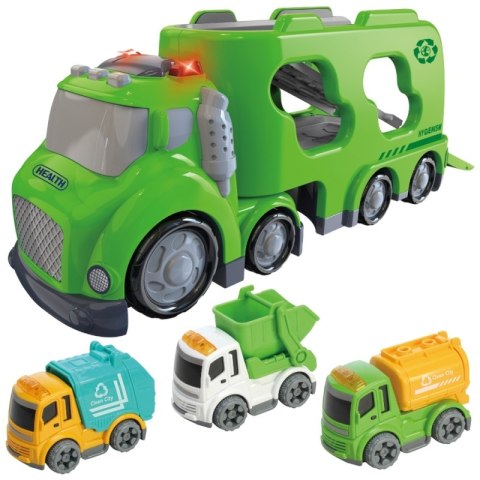 Woopie WOOPIE Zielona Laweta City Truck Efekty Dźwiękowe i Świetlne Woopie WOOPIE Zielona Laweta City Truck Efekty Dźwiękowe i Świetlne
