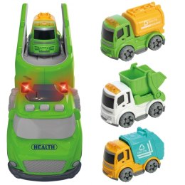 Woopie WOOPIE Zielona Laweta City Truck Efekty Dźwiękowe i Świetlne