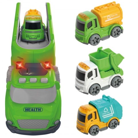 Woopie WOOPIE Zielona Laweta City Truck Efekty Dźwiękowe i Świetlne Woopie WOOPIE Zielona Laweta City Truck Efekty Dźwiękowe i Świetlne