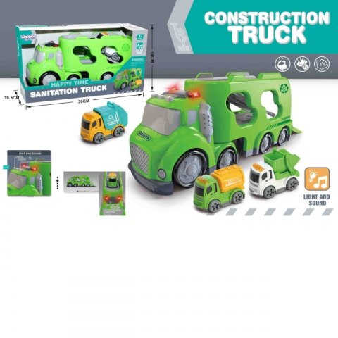Woopie WOOPIE Zielona Laweta City Truck Efekty Dźwiękowe i Świetlne Woopie WOOPIE Zielona Laweta City Truck Efekty Dźwiękowe i Świetlne