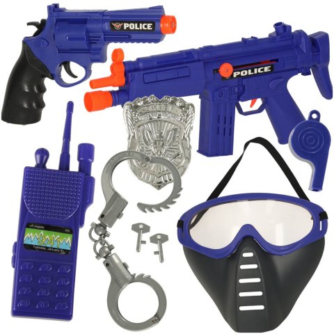 Zestaw policyjny małego policjanta pistolet karabin maska kajdanki akcesoria policyjne Kik Sp. z o. o. Sp. k. Zestaw policyjny małego policjanta pistolet karabin maska kajdanki akcesoria policyjne Kik Sp. z o. o. Sp. k.
