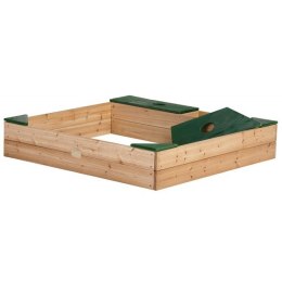 AXI AXI Drewniana Piaskownica + Schowek Na Akcesoria + Plandeka