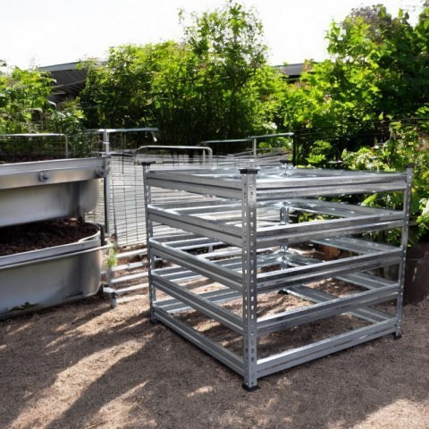 Bituxx Kompostownik 90x90x93cm stal ocynkowana dużej pojemności
