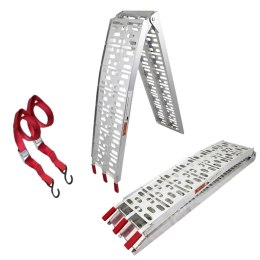 Bituxx Rampa aluminiowa składana 228 cm 340 kg antypoślizgowa transport motocykli