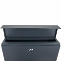Bituxx Skrzynka na listy stal nierdzewna z gazetnikiem duża pojemność 370x370 mm