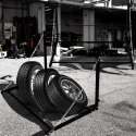 Bituxx Wieszak ścienny na opony koła składany stalowy 130 kg garaż regulowany