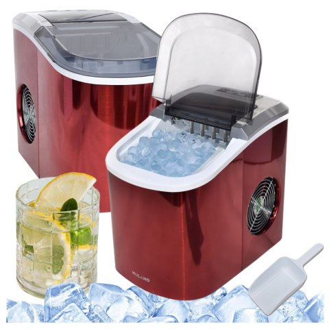 E-hurtownia Kostkarka do lodu 2,2L 15kg/24h czerwona przenośna 2 rozmiary kostek E-hurtownia Kostkarka do lodu 2,2L 15kg/24h czerwona przenośna 2 rozmiary kostek