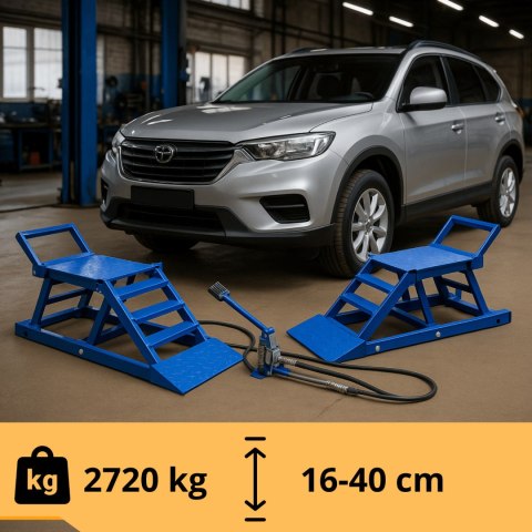 E-hurtownia Najazdy hydrauliczne rampy samochodowe 2720 kg regulowane 16 40 cm suv E-hurtownia Najazdy hydrauliczne rampy samochodowe 2720 kg regulowane 16 40 cm suv