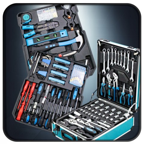 E-hurtownia Zestaw narzędzi 1300 el walizka crv skrzynka z bitami grzechotki klucze