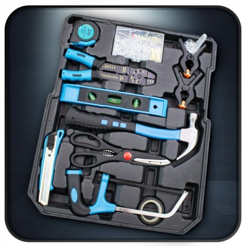 E-hurtownia Zestaw narzędzi 1300 el walizka crv skrzynka z bitami grzechotki klucze