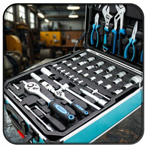 E-hurtownia Zestaw narzędzi 1300 el walizka crv skrzynka z bitami grzechotki klucze