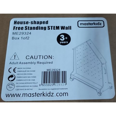 Masterkidz MASTERKIDZ Drewniana Tablica STEM Wolnostojąca XXL w Kształcie Domu Masterkidz MASTERKIDZ Drewniana Tablica STEM Wolnostojąca XXL w Kształcie Domu