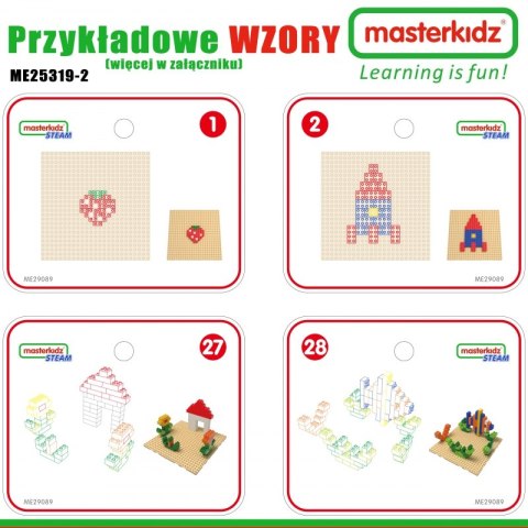 Masterkidz MASTERKIDZ Drewniany Stół Edukacyjny + AKCESORIA STEM WALL + 135 Klocków Masterkidz MASTERKIDZ Drewniany Stół Edukacyjny + AKCESORIA STEM WALL + 135 Klocków