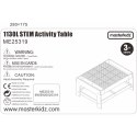 Masterkidz MASTERKIDZ Drewniany Stół Edukacyjny + AKCESORIA STEM WALL + 135 Klocków