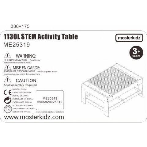 Masterkidz MASTERKIDZ Drewniany Stół Edukacyjny + AKCESORIA STEM WALL + 135 Klocków Masterkidz MASTERKIDZ Drewniany Stół Edukacyjny + AKCESORIA STEM WALL + 135 Klocków