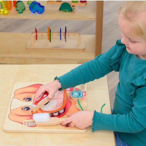 Masterkidz MASTERKIDZ Nauka Zdrowej Higieny Jamy Ustnej na Przykładzie Pieska - Tablica Ścienna Edukacyjna Montessori Masterkidz MASTERKIDZ Nauka Zdrowej Higieny Jamy Ustnej na Przykładzie Pieska - Tablica Ścienna Edukacyjna Montessori