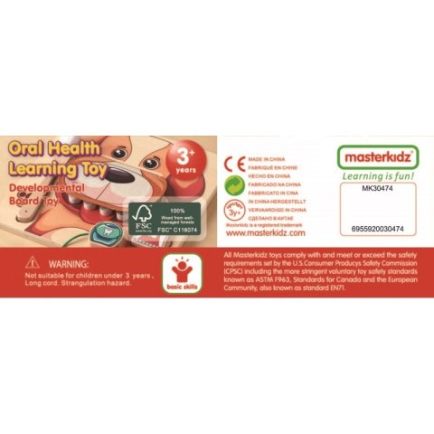 Masterkidz MASTERKIDZ Nauka Zdrowej Higieny Jamy Ustnej na Przykładzie Pieska - Tablica Ścienna Edukacyjna Montessori Masterkidz MASTERKIDZ Nauka Zdrowej Higieny Jamy Ustnej na Przykładzie Pieska - Tablica Ścienna Edukacyjna Montessori