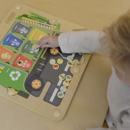 Masterkidz MASTERKIDZ Tablica Magnetyczna Segregowanie Odpadów Ciężarówka do Recyklingu Montessori