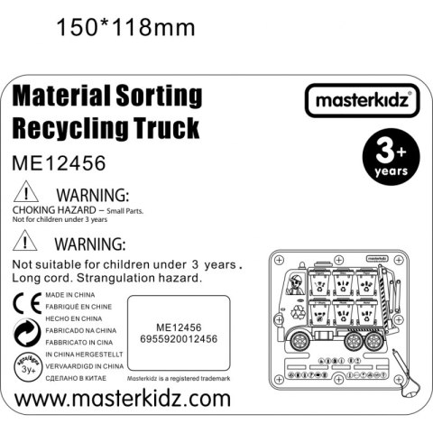 Masterkidz MASTERKIDZ Tablica Magnetyczna Segregowanie Odpadów Ciężarówka do Recyklingu Montessori Masterkidz MASTERKIDZ Tablica Magnetyczna Segregowanie Odpadów Ciężarówka do Recyklingu Montessori