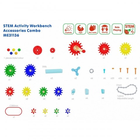 Masterkidz MASTERKIDZ Zestaw Akcesoriów do Stołu Warsztatowego STEM 111 el. Masterkidz MASTERKIDZ Zestaw Akcesoriów do Stołu Warsztatowego STEM 111 el.