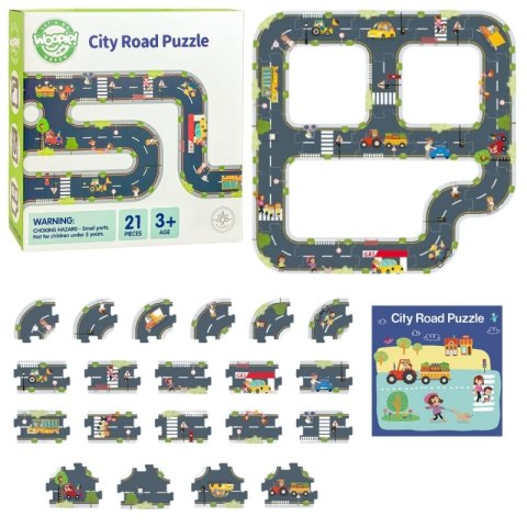 Woopie Let's Go Green WOOPIE GREEN Droga Puzzle dla Dzieci Autostrada Makieta 21 el. Certyfikat FSC Woopie Let's Go Green WOOPIE GREEN Droga Puzzle dla Dzieci Autostrada Makieta 21 el. Certyfikat FSC