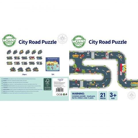 Woopie Let's Go Green WOOPIE GREEN Droga Puzzle dla Dzieci Autostrada Makieta 21 el. Certyfikat FSC Woopie Let's Go Green WOOPIE GREEN Droga Puzzle dla Dzieci Autostrada Makieta 21 el. Certyfikat FSC