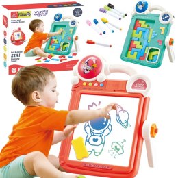 Woopie WOOPIE Dwustronna Tablica do Rysowania Gra Tetris 2w1 Pomarańczowa