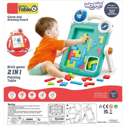 Woopie WOOPIE Dwustronna Tablica do Rysowania Gra Tetris 2w1 Pomarańczowa Woopie WOOPIE Dwustronna Tablica do Rysowania Gra Tetris 2w1 Pomarańczowa
