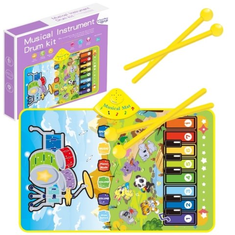 Woopie WOOPIE Mata Muzyczna Zwierzątka Interaktywne Pianino I Perkusja 2w1 Woopie WOOPIE Mata Muzyczna Zwierzątka Interaktywne Pianino I Perkusja 2w1