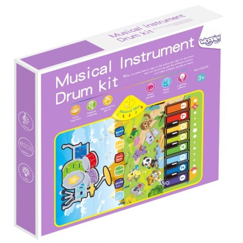 Woopie WOOPIE Mata Muzyczna Zwierzątka Interaktywne Pianino I Perkusja 2w1 Woopie WOOPIE Mata Muzyczna Zwierzątka Interaktywne Pianino I Perkusja 2w1
