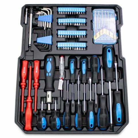 E-hurtownia Zestaw narzędzi 1300 el walizka crv skrzynka z bitami grzechotki klucze