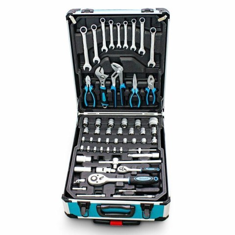 E-hurtownia Zestaw narzędzi 1300 el walizka crv skrzynka z bitami grzechotki klucze