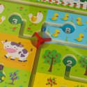 Gra labirynt magnetyczna planszowa drewniana do podróży farma 2 graczy Kik Sp. z o. o. Sp. k.