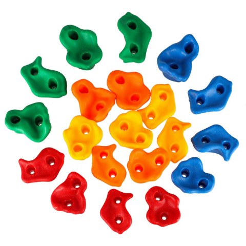 Kamienie wspinaczkowe uchwyty do wspinaczki dla dzieci kolorowe 20 szt + śruby Kik Sp. z o. o. Sp. k.