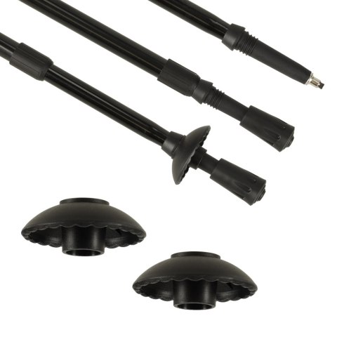 Kijki kije trekkingowe do nordic walking składane 2 sztuki czarne Kik Sp. z o. o. Sp. k.