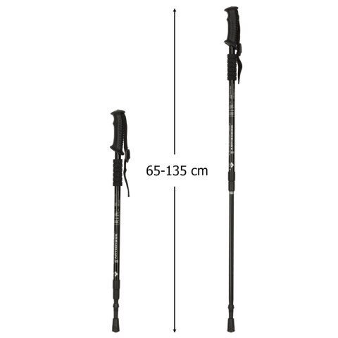 Kijki kije trekkingowe do nordic walking składane 2 sztuki czarne Kik Sp. z o. o. Sp. k.
