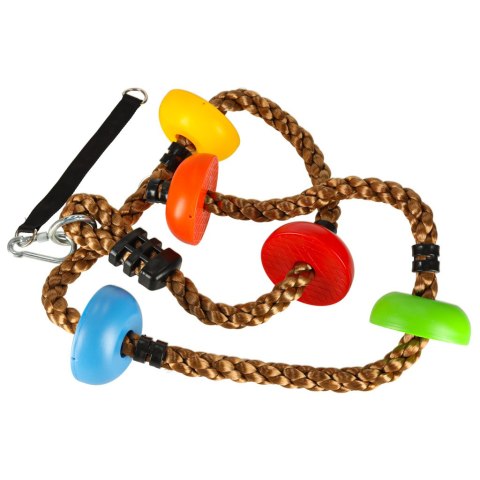 Lina do wspinaczki huśtawka sznur wspinaczkowy z węzłami platformami 200cm Kik Sp. z o. o. Sp. k.