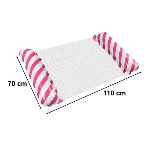 Materac dmuchany plażowy hamak wodny leżak fotel krzesło do pływania basenu różowy Kik Sp. z o. o. Sp. k.