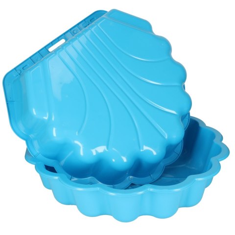 Piaskownica zamykana basen Muszelka Twins podwójna 2w1 160x87,5x19,5cm niebieska "3Toysm" Dzięgielewski Tomasz