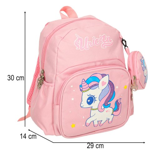 Plecak dla przedszkolaka szkolny dziecięcy jednorożec 30x14x23cm Kik Sp. z o. o. Sp. k.