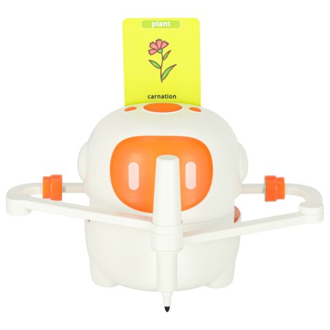 Robot edukacyjny interaktywny nauka rysowania pisania zestaw fiszki mazaki pomarańczowy Kik Sp. z o. o. Sp. k.