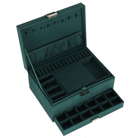 Szkatułka kuferek na biżuterię organizer zielony Kik Sp. z o. o. Sp. k.
