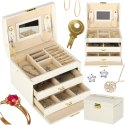 Szkatułka kuferek na biżuterię z szufladami biała Kik Sp. z o. o. Sp. k.