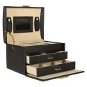 Szkatułka kuferek na biżuterię z szufladami czarna Kik Sp. z o. o. Sp. k.